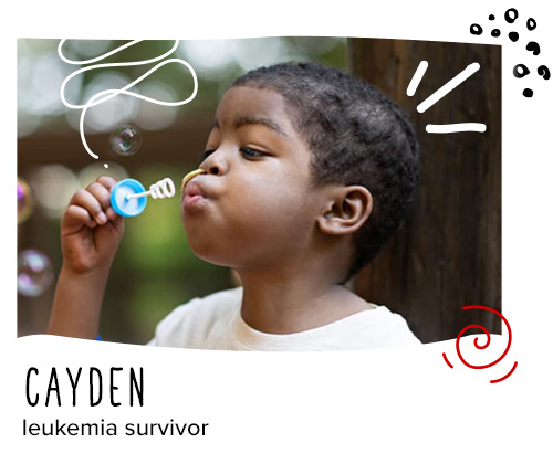 image of Cayeden, leukemia survivor