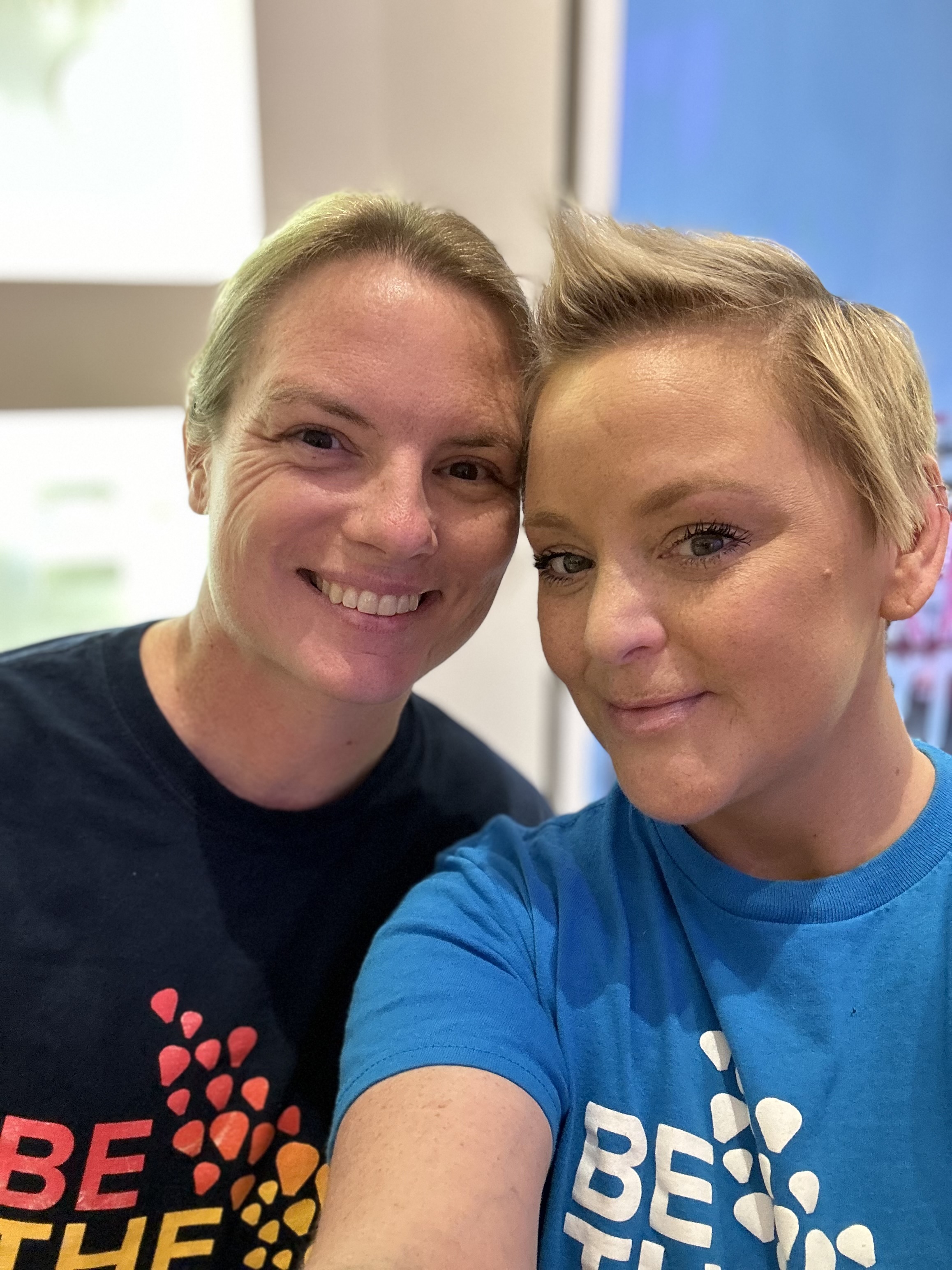 two participants at Light The Night celebrating and acknowledging their cancer experience