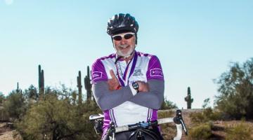 Andy Gordon during a training ride in Phoenix