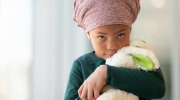 girl with stuffed animal