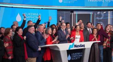 LLS CEO, staff and supporters ring Nasdaq opening bell to mark progress for blood cancer patients