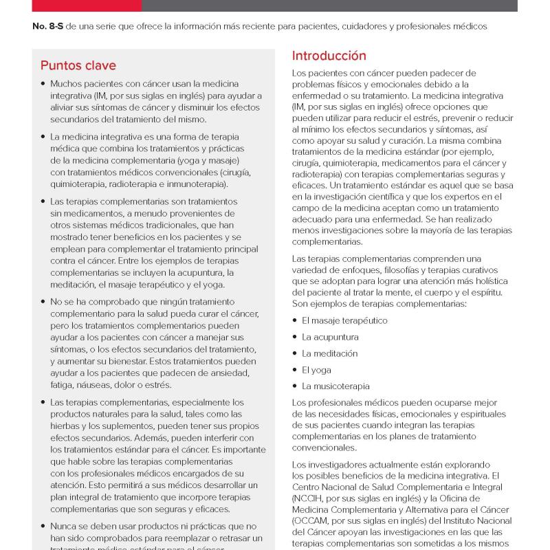 Medicina integrativa y terapias complementarias