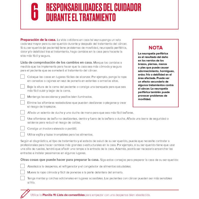 Capítulo 6: Responsabilidades del cuidador durante el tratamiento