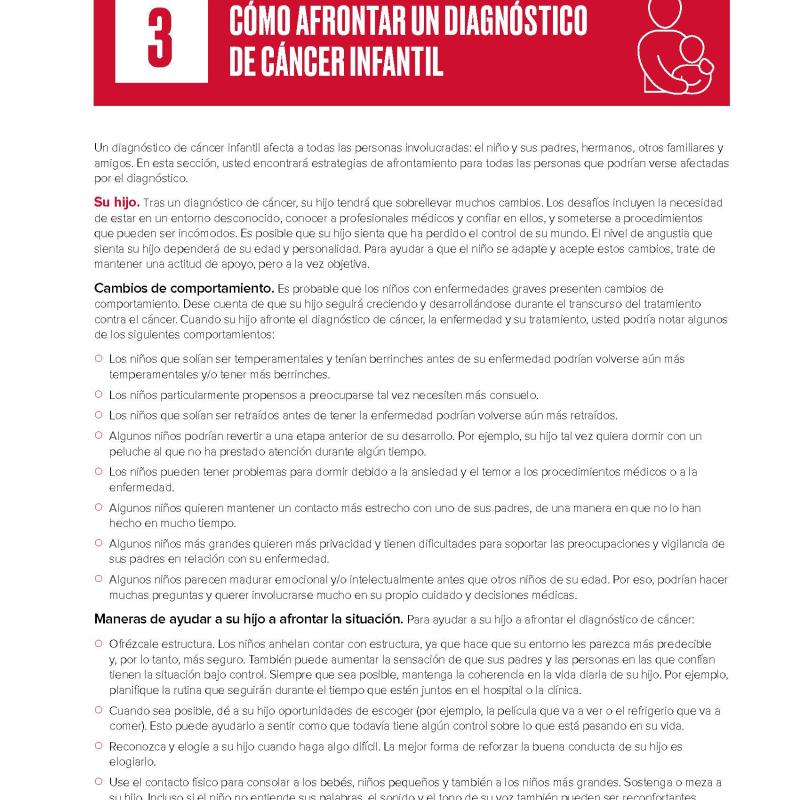 Capítulo 3: Cómo afrontar un diagnóstico de cáncer infantil