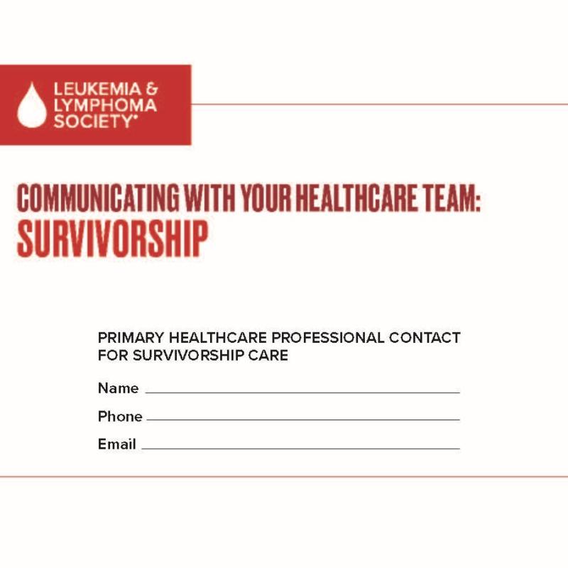 Communicating With Your Healthcare Team: Survivorship (Card)