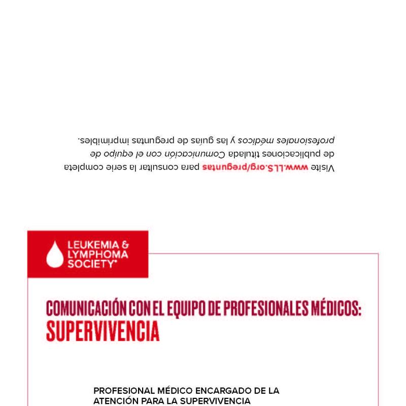 Comunicación con el equipo de profesionales médicos: supervivencia card 