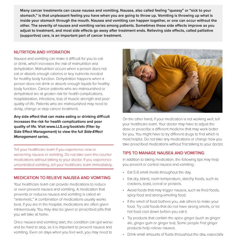 Side-Effect Management: Managing Nausea and Vomiting
