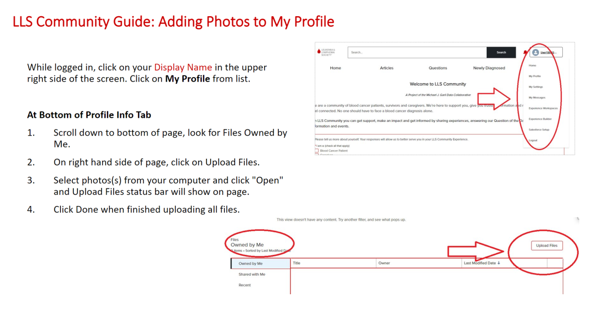 LLS EC Community Guide Adding Photos to My Profile