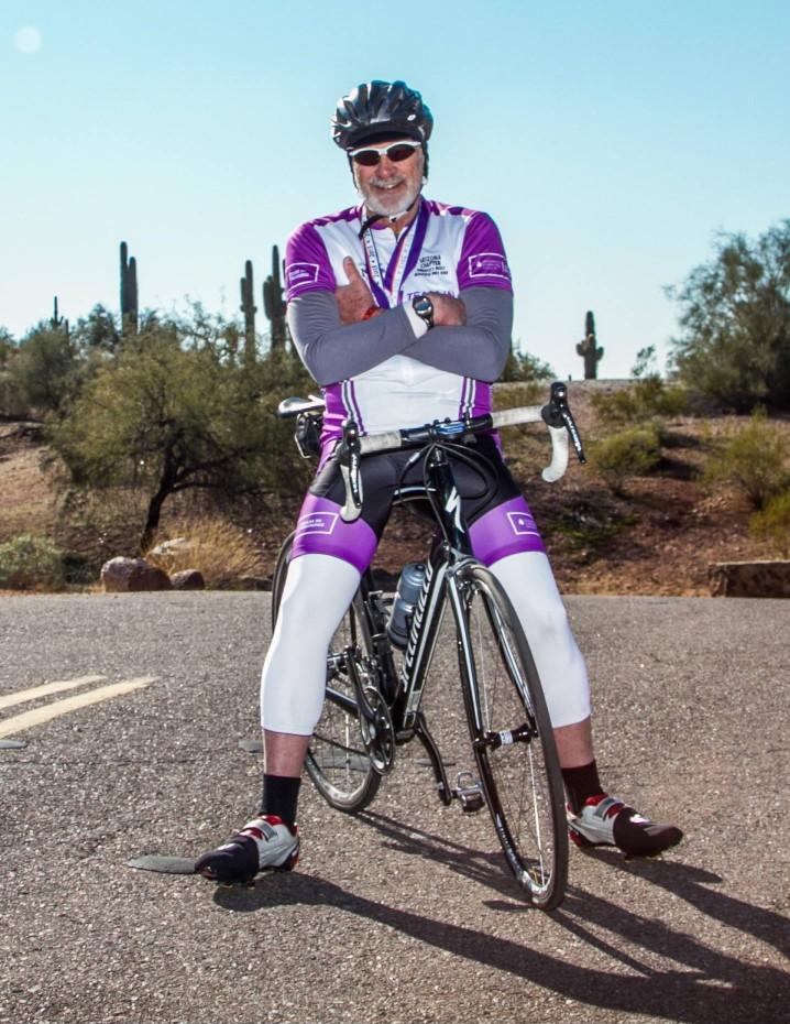 Andy Gordon during a training ride in Phoenix