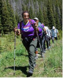 Fredia climbing LLS's Hike Grand Canyon with Team In Training