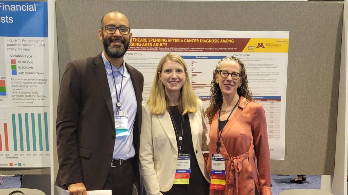 Eric Cooks, Helen Parsons, and Robin Yabroff at ASCO