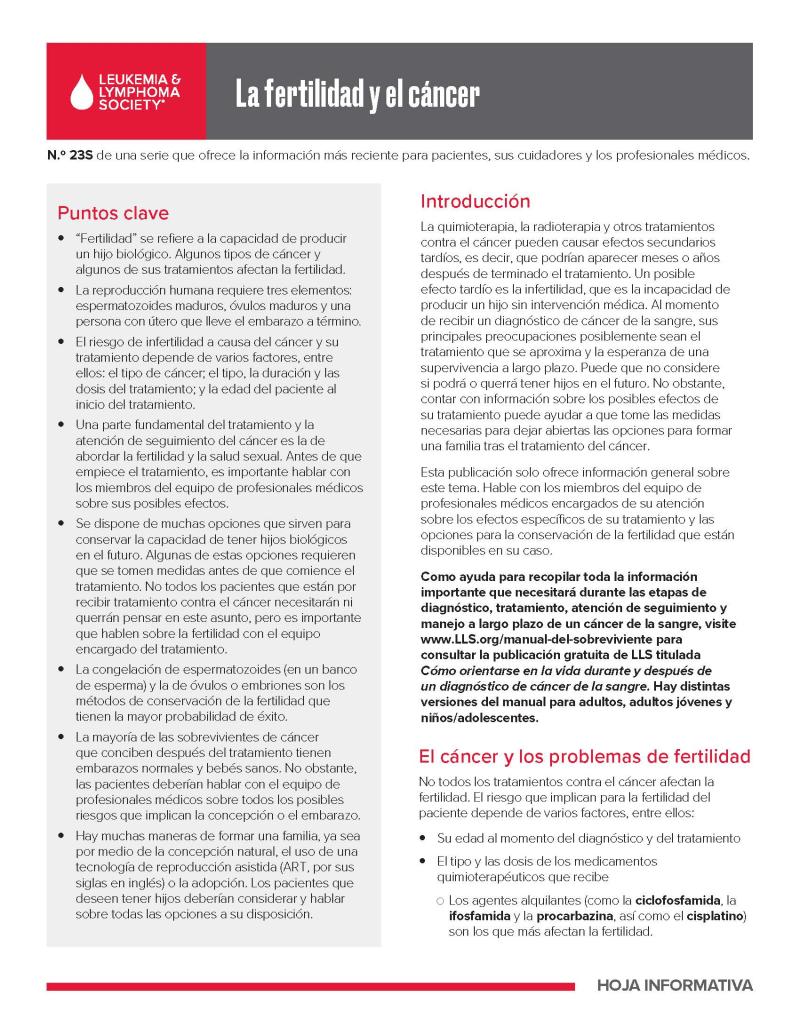La fertilidad y el cáncer
