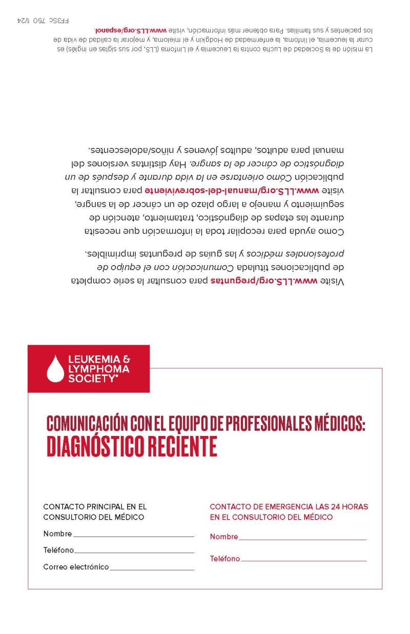 Comunicación con el equipo de profesionales medicos: diagnóstico reciente card