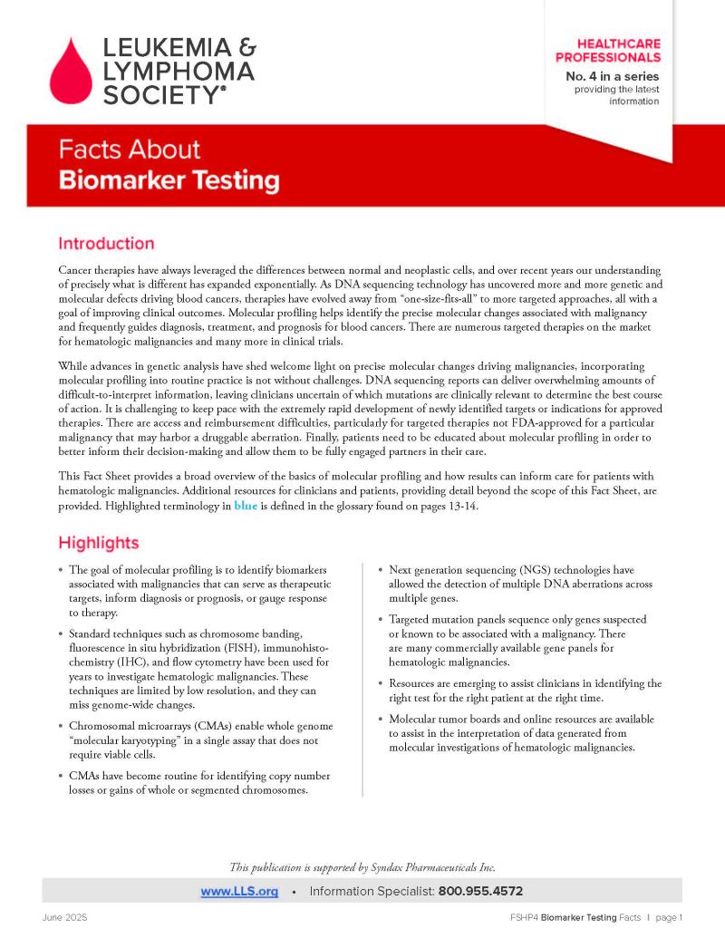 Facts About Biomarker Testing