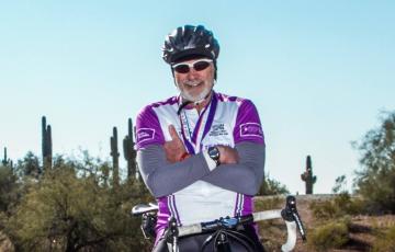 Andy Gordon during a training ride in Phoenix